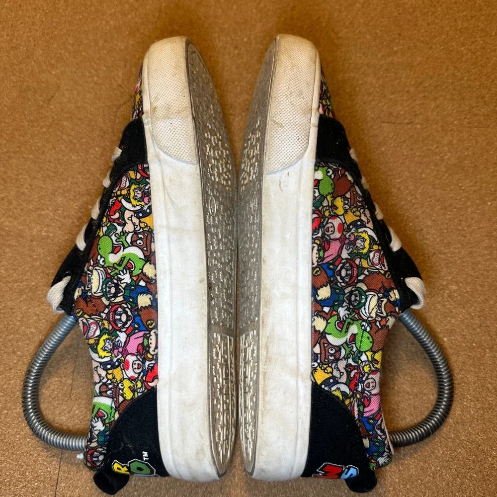 Ground Up‎ Super Mario Bros Kids Size 4 Canvas Sneakers Multi Color Character